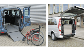 geriatricarea Rehatrans Dacia Dokker Total Ramp y Mercedes Viano Vito