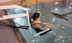 Geriatricarea elevador de piscina Unikart ortoweb