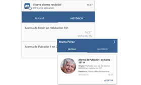 geriatricarea Ibernex app alarmas Helpnex