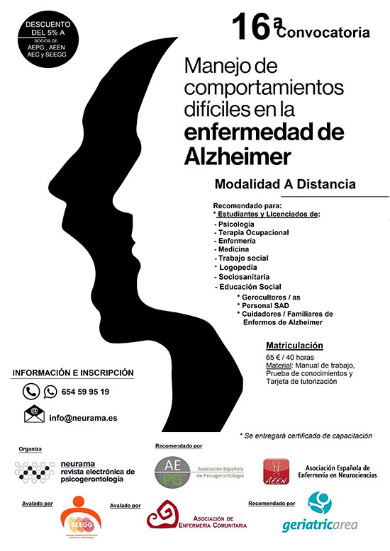 geriatricarea comportamientos dificiles enfermedad Alzheimer