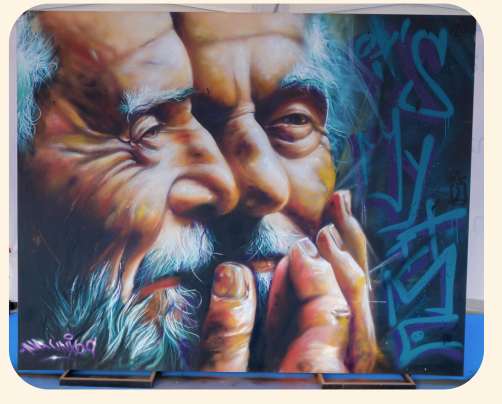 Geriatricarea VI Concurso de Arte Urbano de Enalta tercer premio