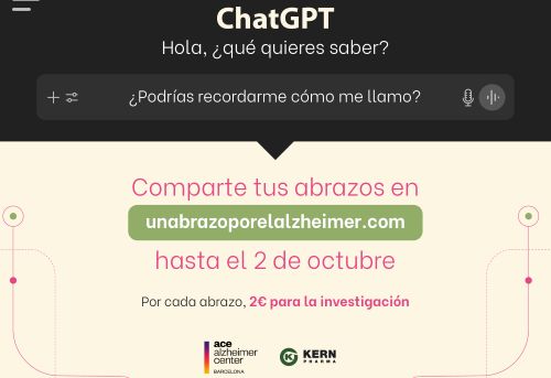 geriatricarea Un abrazo por el Alzheimer
